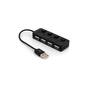 Концентратор Voltronic USB 2.0 to 4xUSB with LED buttons black (YT-H4L-B) - зменшене зображення 1
