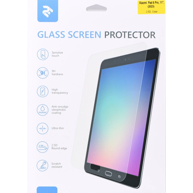 Стекло защитное 2E Xiaomi Pad 6 Pro, 11",(2023), 2.5D, Clear (2E-MI-PAD6P-LT2.5D-CL) - изображение 1