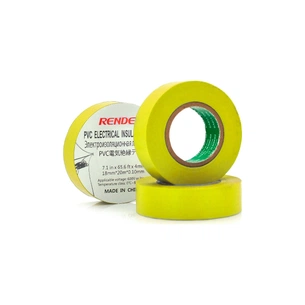 Ізоляційна стрічка Render 0.10мм*18мм*20м Yellow, temp-10+80°С, 2000V, 10 шт. (0,10мм*18мм*20м-Y) изображение 1