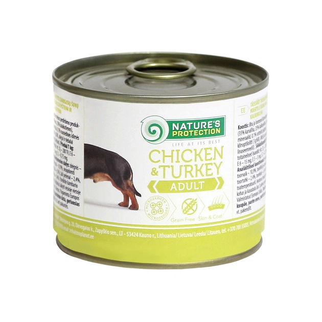 Консервы для собак Nature's Protection Adult Chicken&Turkey 400 г (KIK24630) - изображение 1