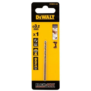 Свердло DeWALT по металу Black & Gold, HSS-G, 3.2 х 65 х 36 мм (DT20515) зображення 1