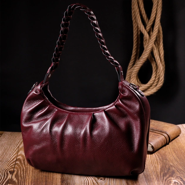 Сумка Karya Шкіряна Бордова (20839) - зображення 12