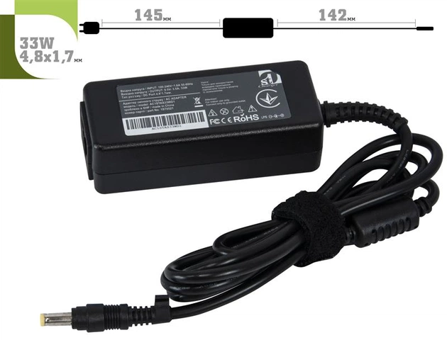 Блок питания 1StCharger для ноутбука Asus 9.5V 33W 3.5A 4.8х1.7мм + каб.пит. (AC1STAS33WD1) - изображение 1