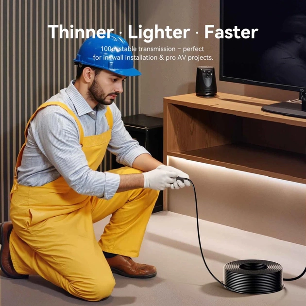 Кабель мультимедійний HDMI M to HDMI M 100.0m 4K fiber optic black Vention (ALSBAD) - picture 5