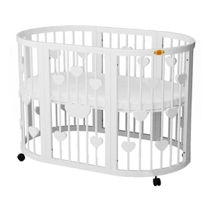 Ліжечко Ingvart SMART BED OVAL з сердечками білий (2349003) зображення 1
