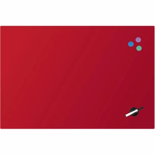 Офісна дошка Axent скляна магнітно-маркерна 60х90 см, червона (9615-06-А) зображення 1