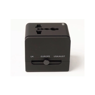 Зарядний пристрій PowerPlant Международный адаптер 220В + 2*USB max2.1A (DV00DV5067) зображення 1