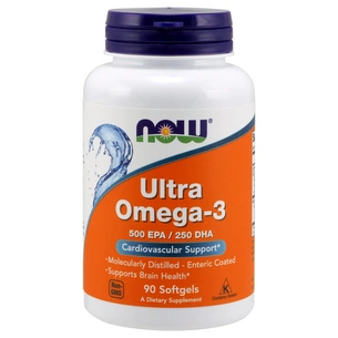 Жирные кислоты Now Foods Ультра Омега-3, Ultra Omega-3, 90 желатиновых капсул (NOW-01661) изображение 1