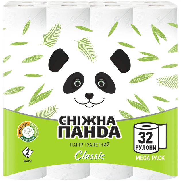 Туалетная бумага Сніжна Панда Classic 2 слоя 32 рулона (4820183971593) - изображение 1