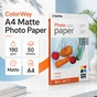 Фотопапір ColorWay A4 190г Matte 50ст. (PM190050A4) - зменшене зображення 5