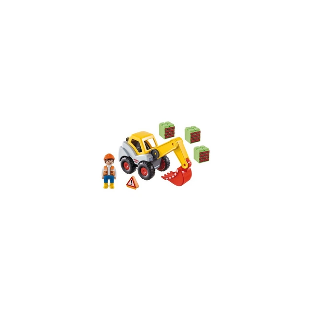 Конструктор Playmobil 1.2.3 Екскаватор з ковшем (70125) - зображення 1