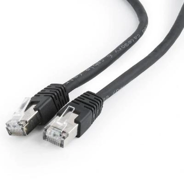 Патч-корд 0.5м FTP cat 6 CCA black Cablexpert (PP6-0.5M/BK) - изображение 1