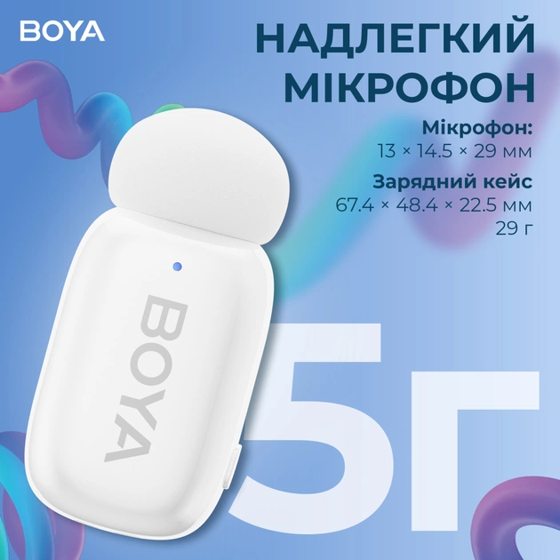 Мікрофон Boya mini-13 Type-C/Lightning White (mini-13) - picture 7