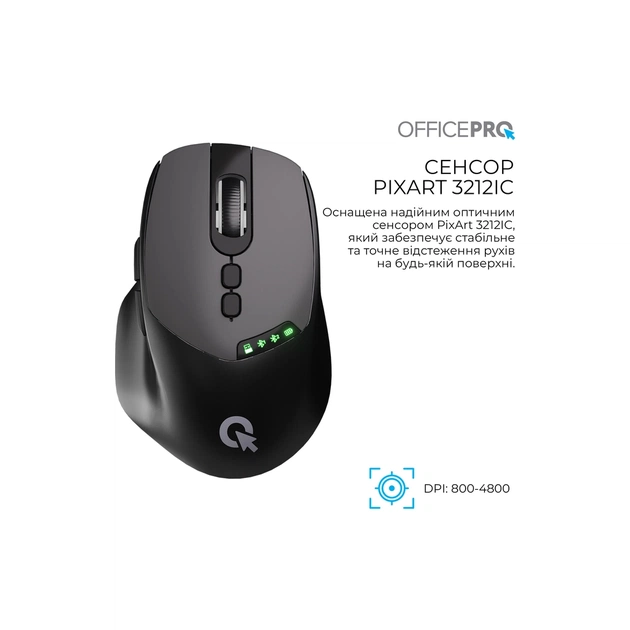 Мишка OfficePro M520B Wireless/Bluetooth Black (M520B) - picture 7