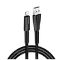 Дата кабель USB 2.0 AM to Lightning 1.0m zinc alloy + led black ColorWay (CW-CBUL035-BK) - зменшене зображення 1