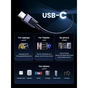 Дата кабель USB-C to USB-C 2.0m PD3.1 240W 480Mbps braided black Ugreen (75732) - зменшене зображення 9