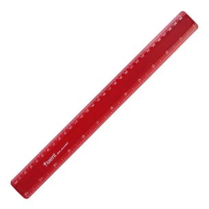 Лінійка Axent plastic, 30cm, matt, burgundy (7530-04-А) зображення 1