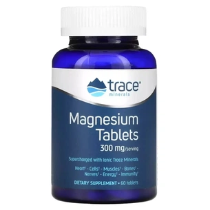 Мінерали Trace Minerals Магній, 300 мг, Magnesium, 60 таблеток (TMR-00317) зображення 1