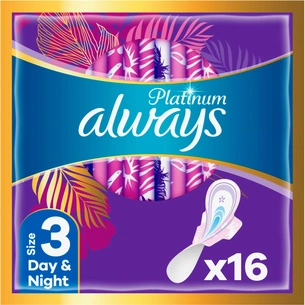 Гігієнічні прокладки Always Platinum Day&Night (Розмір 3) 16 шт. (8001841449982) зображення 1