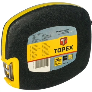 Рулетка Topex лента измерительная стальная, 20 м (28C412) изображение 1