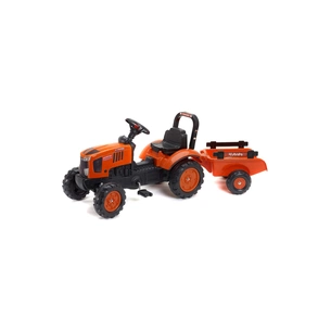 Веломобіль Falk Kubota трактор з причепом Жовтогарячий (2065AB) зображення 1