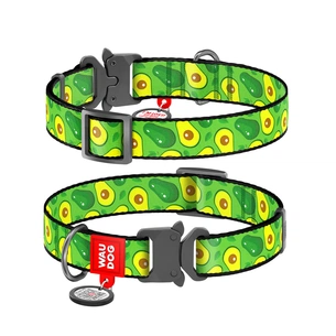 Нашийник для тварин WAUDOG Nylon з QR-паспортом "Авокадо" металічна пряжка-фастекс L (5143) изображение 1