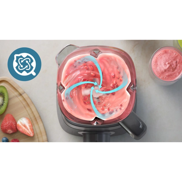 Блендер Philips стаціонарний Series 5000, 1000Вт, чаша-2000мл, сірий (HR3020/20) - зображення 7