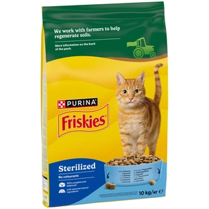 Сухий корм для кішок Purina Friskies Sterilized з лососем та овочами 10 кг (8445291762763) зображення 1