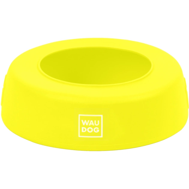 Посуд для собак WAUDOG Silicone Миска-непроливайка 1 л жовта (50798) - зображення 1