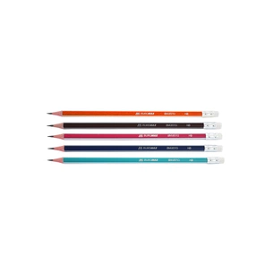 Олівець графітний Buromax НВ, with eraser, triangular, assorted colors, carton (BM.8510) зображення 1
