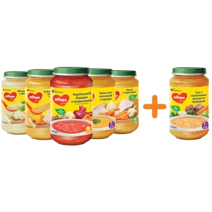 Дитяче пюре Milupa набір Обід для малюка 6 шт (4820187810539) зображення 1
