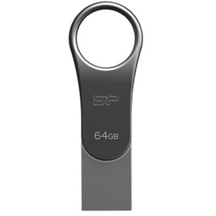 USB флеш накопичувач Silicon Power 64GB Mobile C80 Silver USB 3.2 (SP064GBUC3C80V1S) зображення 1