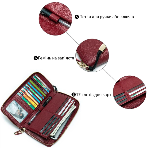Гаманець Vintage Жіночий Червоний (20047) - зображення 4