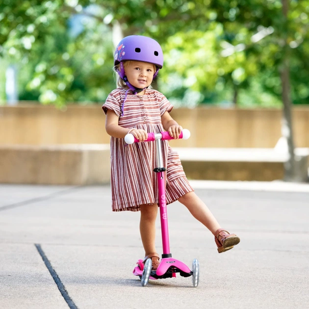 Шолом Micro M (52-56 см) фіолетовий з квітами (AC2138BX) - picture 7