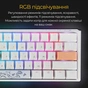 Клавіатура Ducky One 3 Mini Cherry MX Red RGB UA USB White (DKON2161ST-RUAPXPWWWSC1) - зменшене зображення 3
