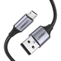 Дата кабель USB 2.0 AM to Micro 5P 1.0m US290 Aluminum Braid Black Ugreen (60146) - зменшене зображення 1