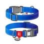 Нашийник для тварин WAUDOG Nylon Mono з QR паспортом, пластиковий фастекс XL синій (521612) - зменшене зображення 2