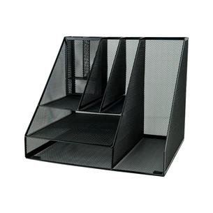 Настільний набір Axent підставка-органайзер мультифункціональна 345x290x290 мм металева чорний (2127-01-A) зображення 1