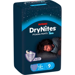 Підгузки Huggies DryNites для хлопчиків 13+ років, 9 шт (5029053583662) зображення 1