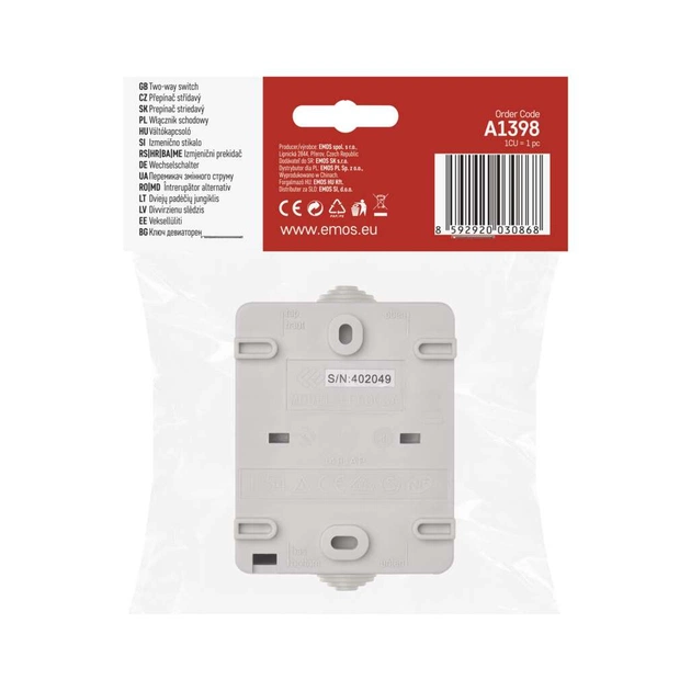 Вимикач EMOS C.5 IP54 одинарний (A1398) - изображение 6