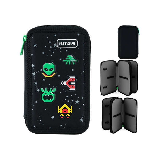 Пенал Kite UFO 2 відділення (K24-623) - изображение 1