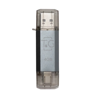Флеш-накопичувач USB 4GB Type-C T&G 009 Star Series Silver (TG009TC-4GSL) зображення 1