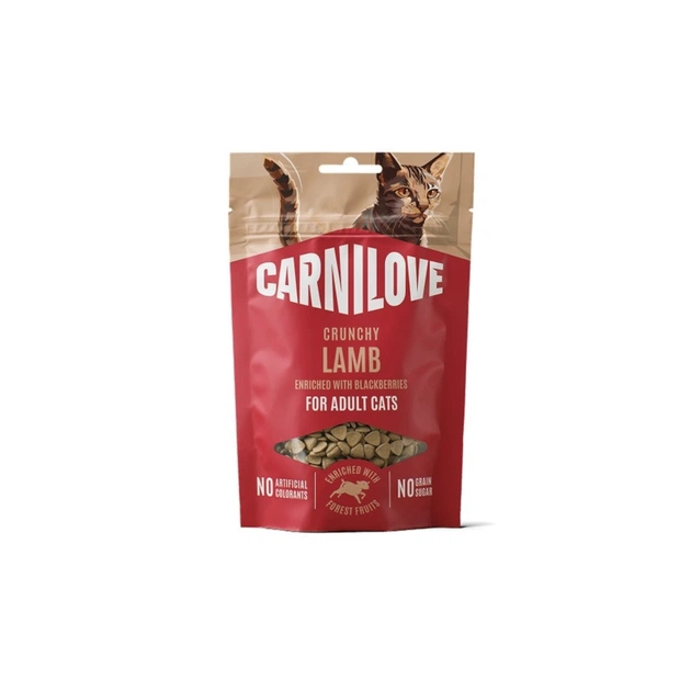 Лакомство для котов Carnilove Crunchy Snack Lamb with Blackberries 50 г (8595602582532) - изображение 1