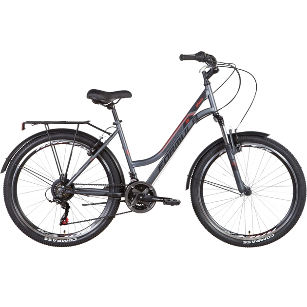Велосипед Formula 26" Omega AM Vbr рама-18" 2022 Dark Grey/Red (OPS-FR-26-681) - изображение 1