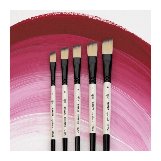 Пензлик для малювання Rosa Синтетика кутова, BREEZE 1226А, №0 (4823098535577) - picture 5