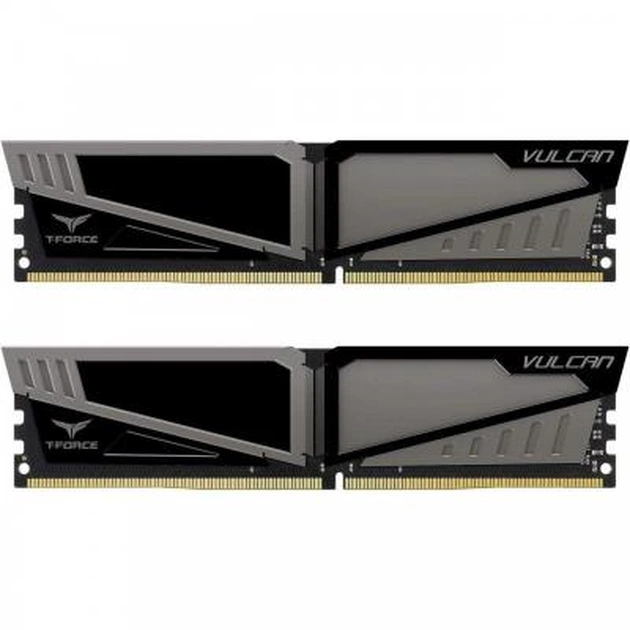 Модуль пам'яті для комп'ютера DDR4 8GB (2x4GB) 3200 MHz T-Force Vulcan Gray Team (TLGD48G3200HC16CDC01) - изображение 1