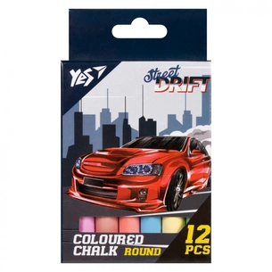 Крейда Yes кольорова Street Drift 12 шт кругла (400522) зображення 1