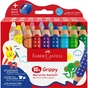 Карандаши цветные Faber-Castell XXL Jumbo Grippy акварельні, потовщені, з м'яким грифелем 16 кольорів+стругачка (110645) (33044) - уменьшенное изображение 1