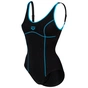 Купальник Arena Tania Clip Back Swimsuit One P 005974-580 чорний, блакитний 38 (3468336865279) - уменьшенное изображение 4