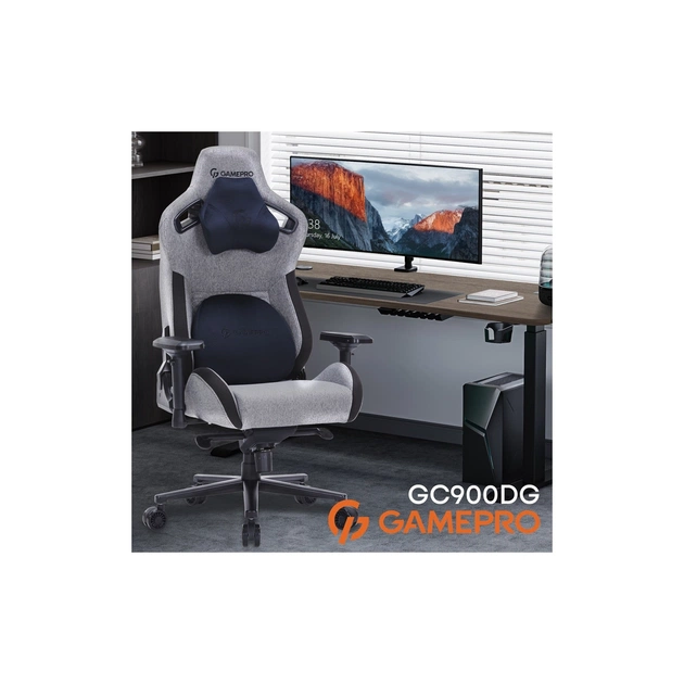 Крісло ігрове GamePro GC900DG Size XL Fabric Dark Grey (GC900DG) - зображення 11